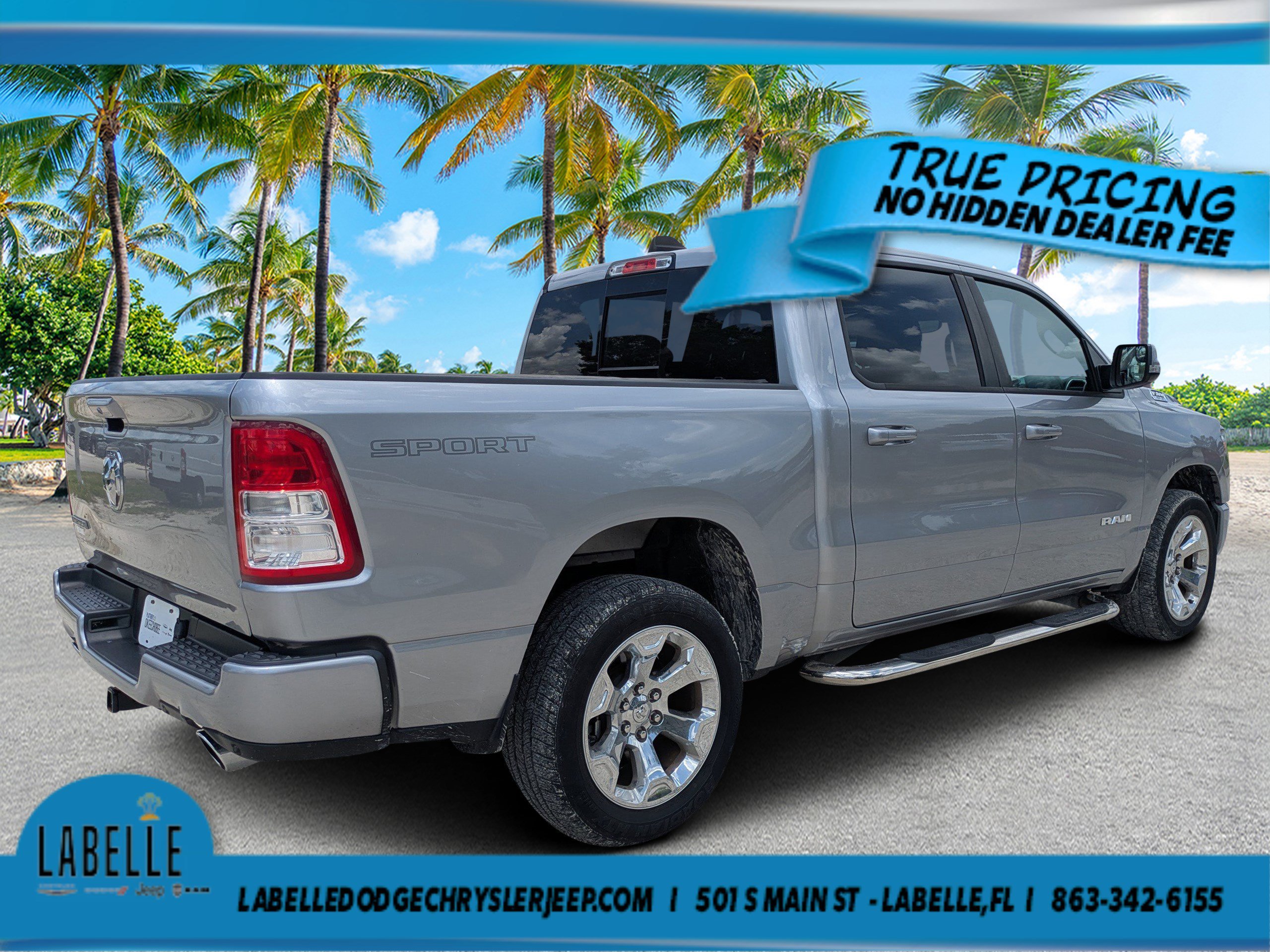 Used 2022 Billet Silver Metallic Clearcoat Ram Big Horn image 3