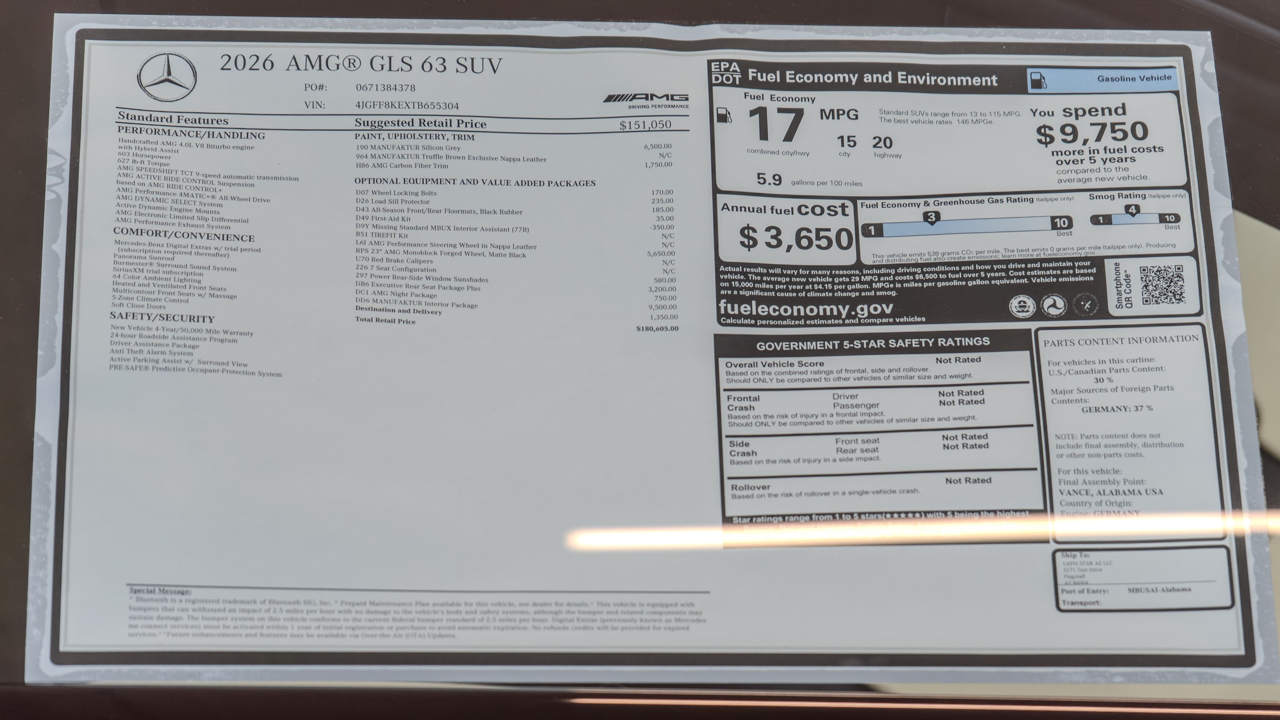 New 2026 MANUFAKTUR Silicon Grey Mercedes-Benz GLS 63 AMG® image 36