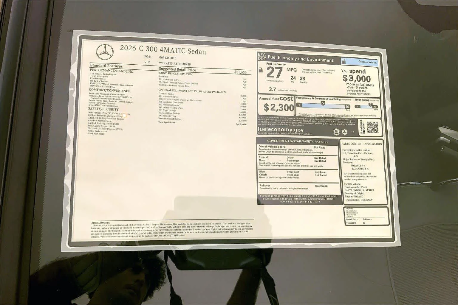 New 2026 Black Mercedes-Benz C 300 image 19