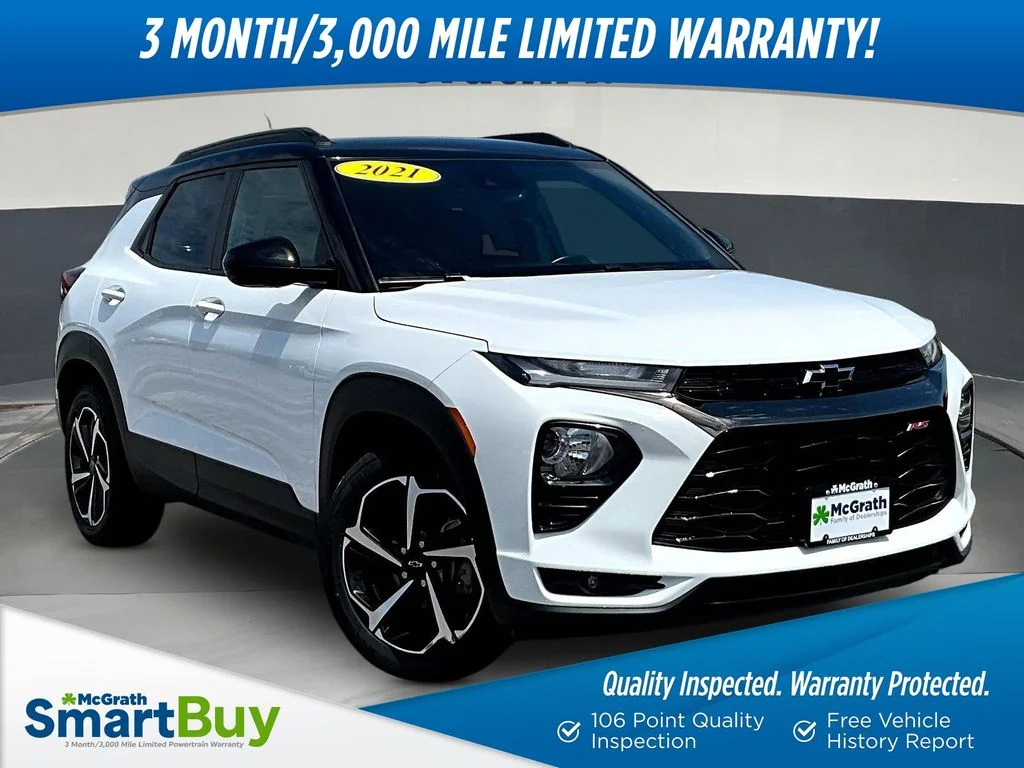 Certified Used 2021 White Chevrolet RS image 1