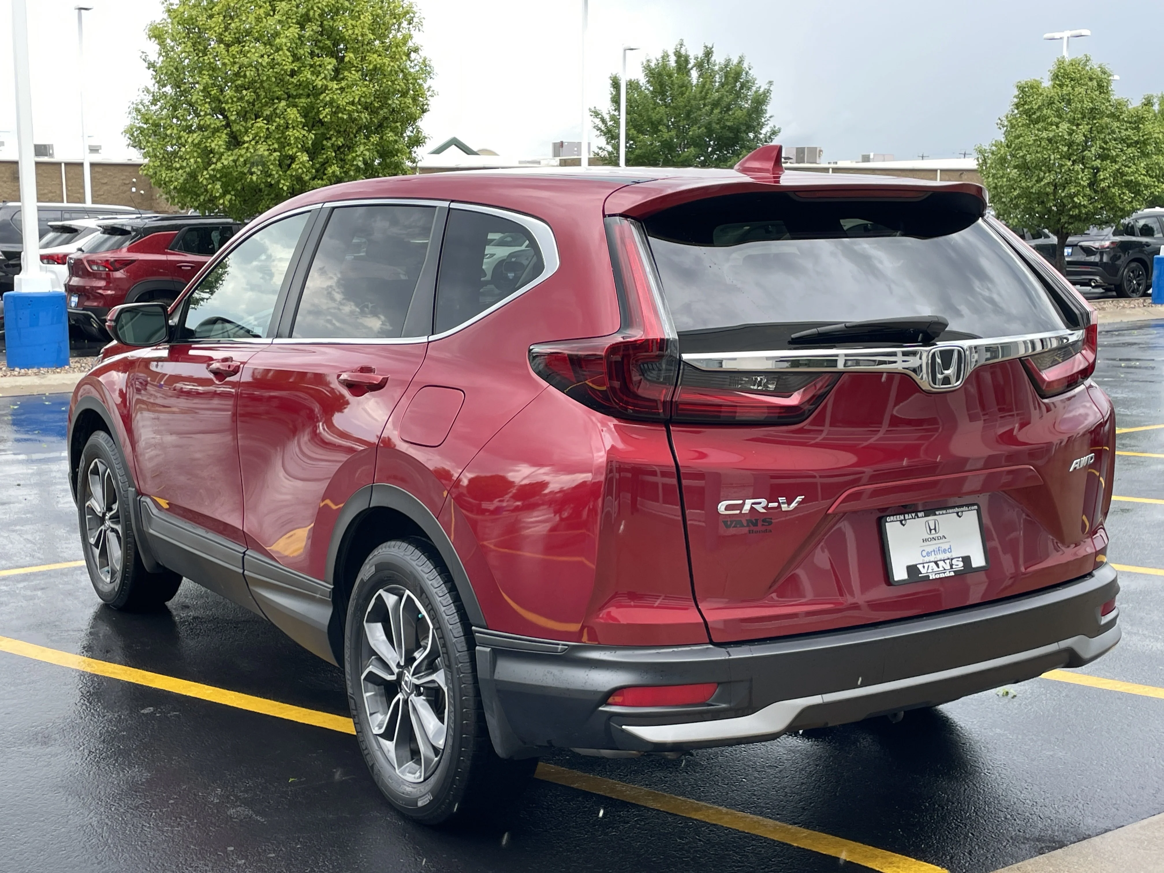 Certified Used 2021 Radiant Red Metallic Honda AWD EX-L image 6