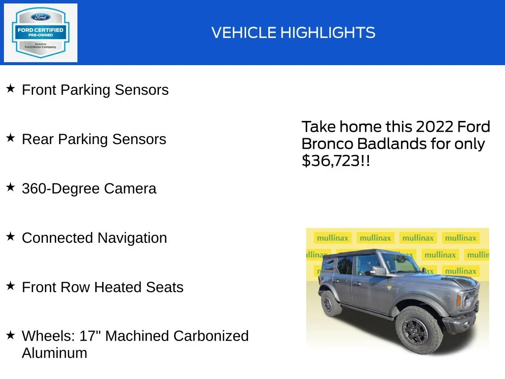 Certified Used 2022 Gray Ford Badlands image 19