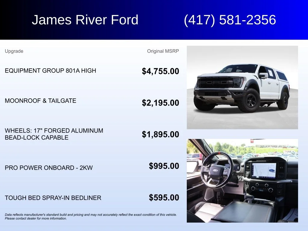 Used 2022 White Ford Raptor image 5