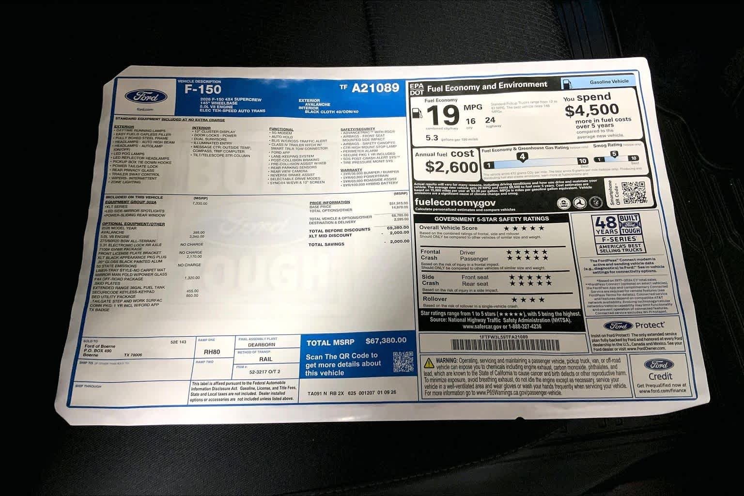 New 2026 Avalanche Ford XLT image 21