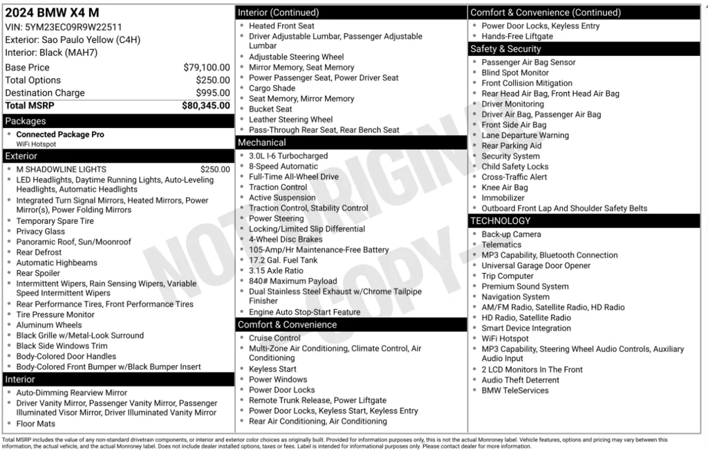 Certified Used 2024 Yellow BMW Base image 6