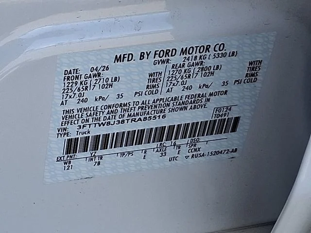 New 2026 Oxford White Ford XLT image 14