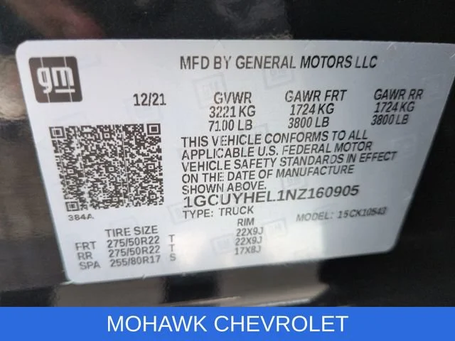 Certified Used 2022 Mosaic Black Metallic Chevrolet High Country image 36
