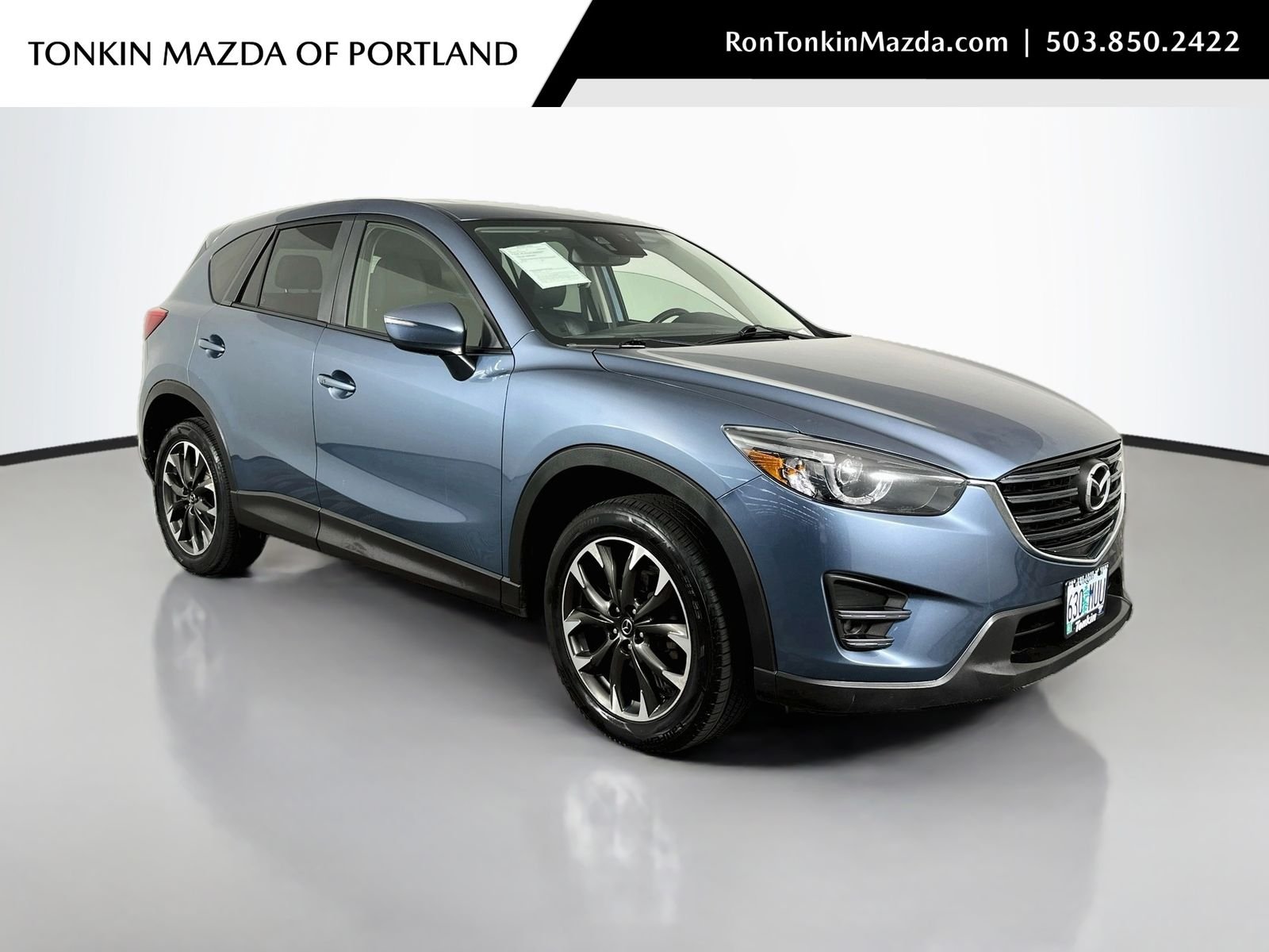 Used 2016 Blue Reflex Mica Mazda Grand Touring 2-Owner Tech Pkg Blind Spot Heated Seats image 1