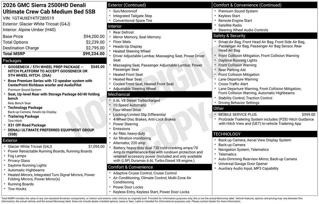 2026 GMC Sierra 2500HD Denali Ultimate - Photo 41