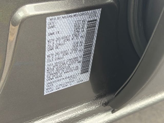New 2026 Gun Metallic Nissan Crew Cab SV image 26