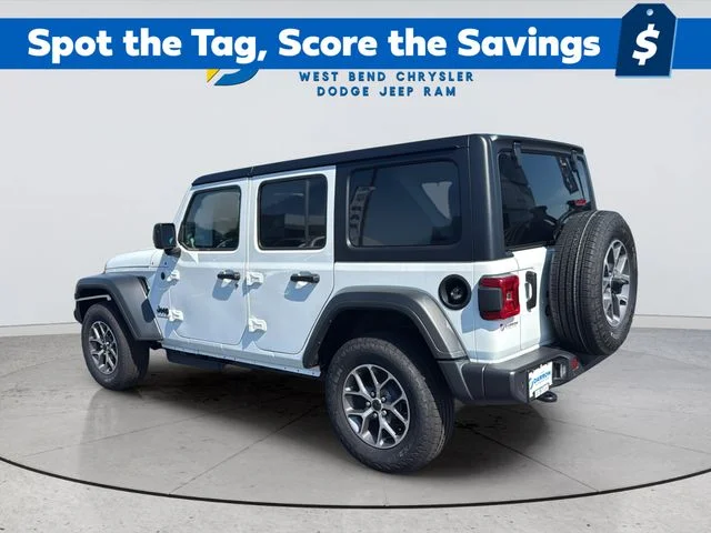 New 2026 Bright White Clear-Coat Exterior Paint Jeep Sport S image 5