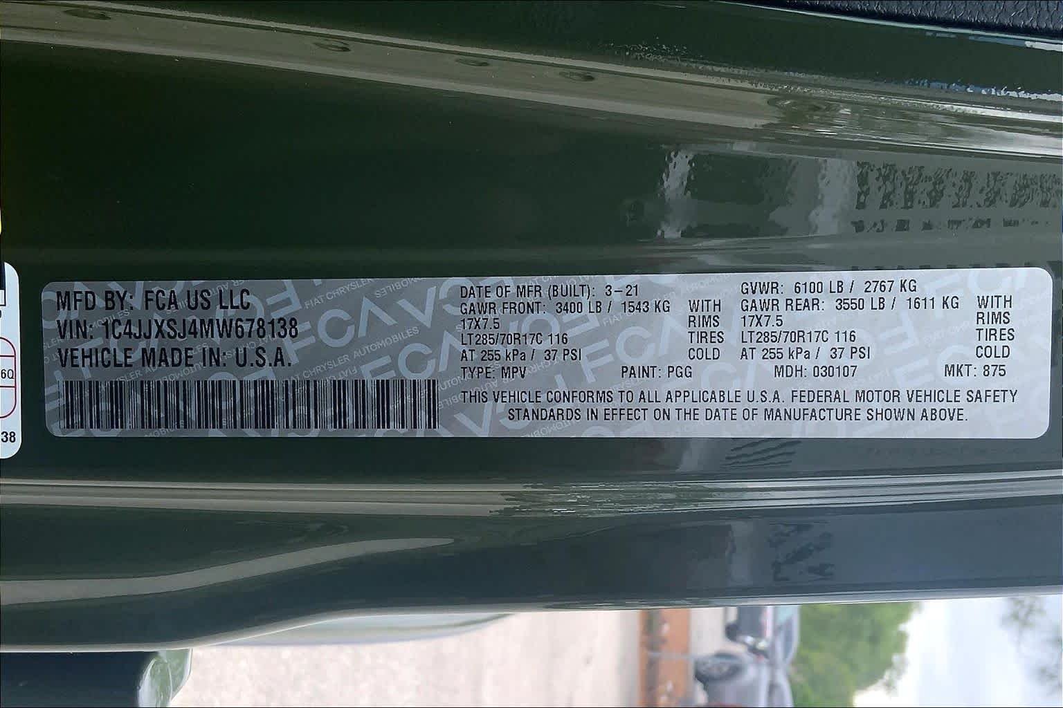 Used 2021 Sarge Green Clearcoat Jeep Unlimited Rubicon 392 image 37
