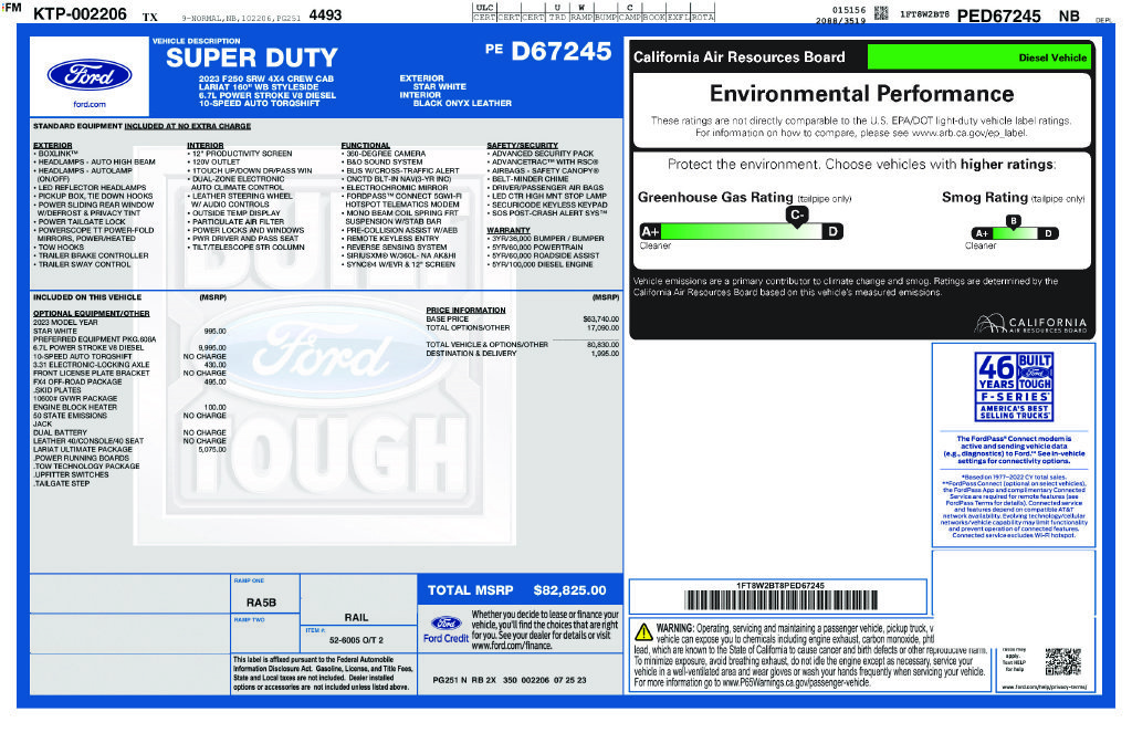 Certified Used 2023 White Metallic Ford Lariat image 36