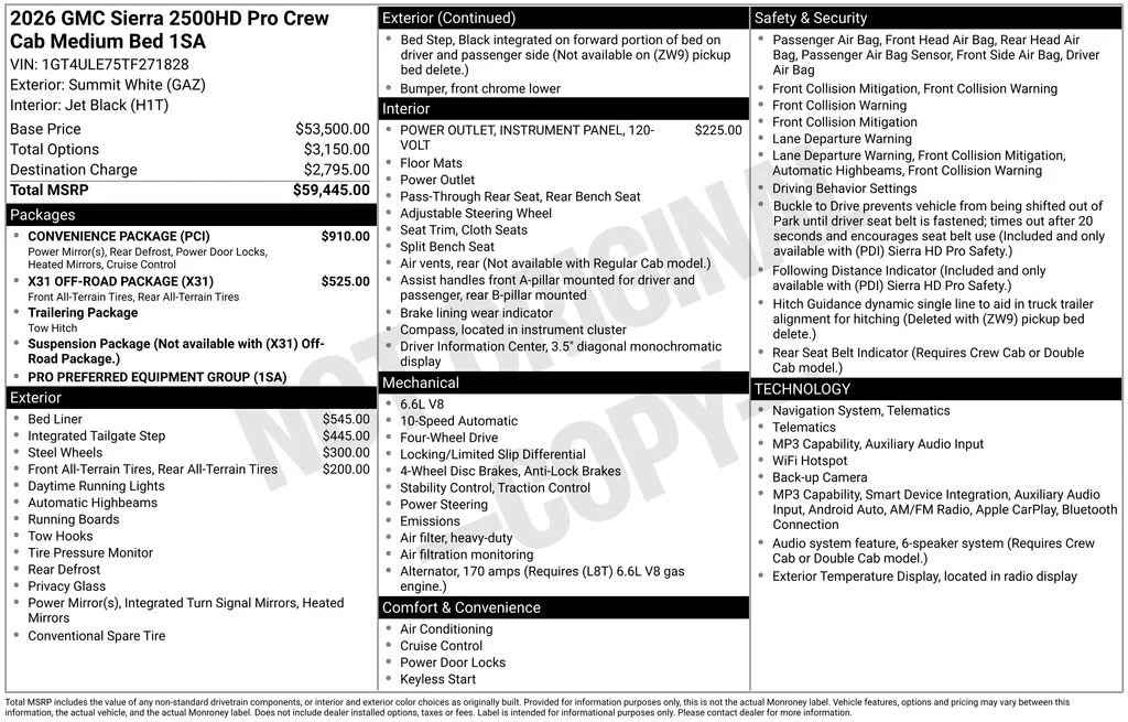 Used 2026 Summit White GMC Pro image 42