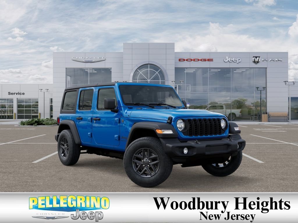 New 2025 Hydro Blue Pearl-Coat Exterior Paint Jeep 4-Door Sport S 4x4 image 5