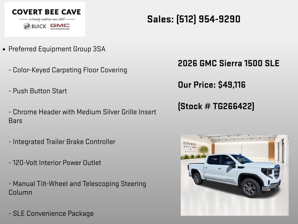 New 2026 Summit White GMC SLE image 13