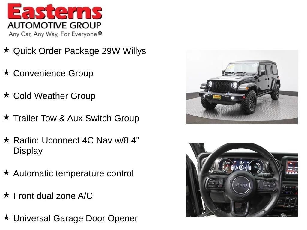 Certified Used 2023 Black Jeep Willys 4xe image 13