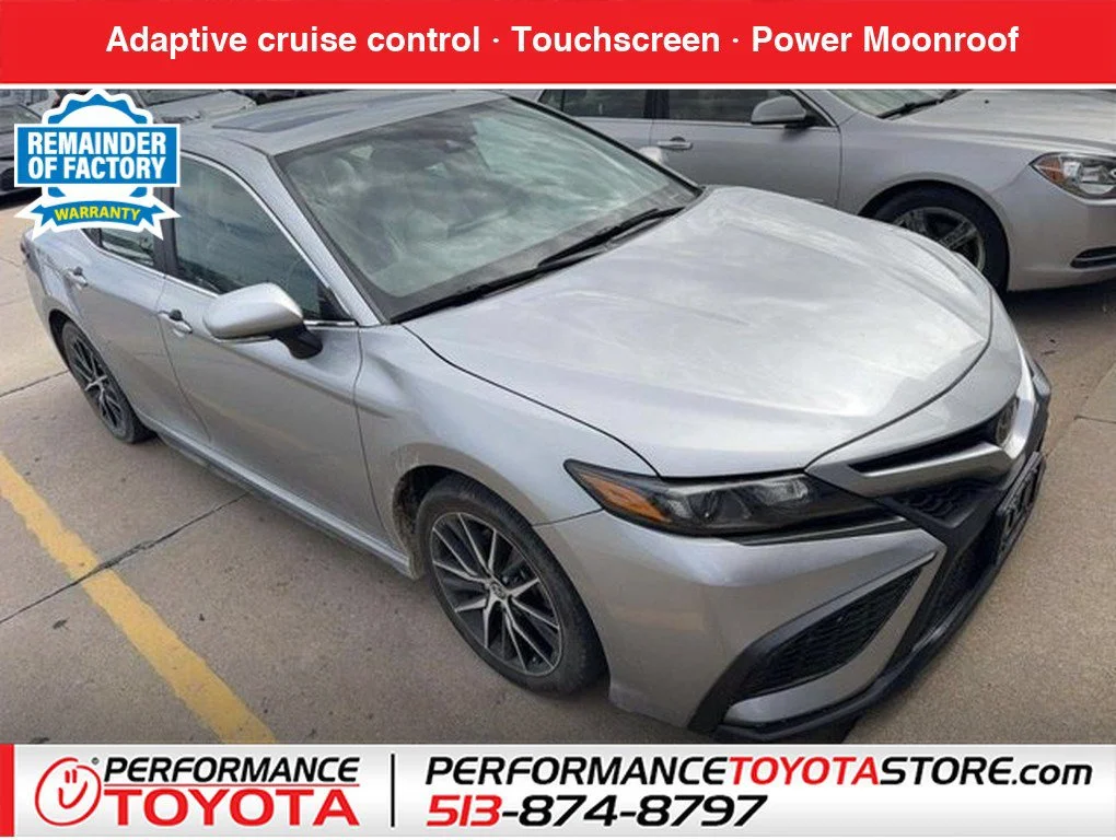Used 2024 Celestial Silver Metallic Toyota SE image 1