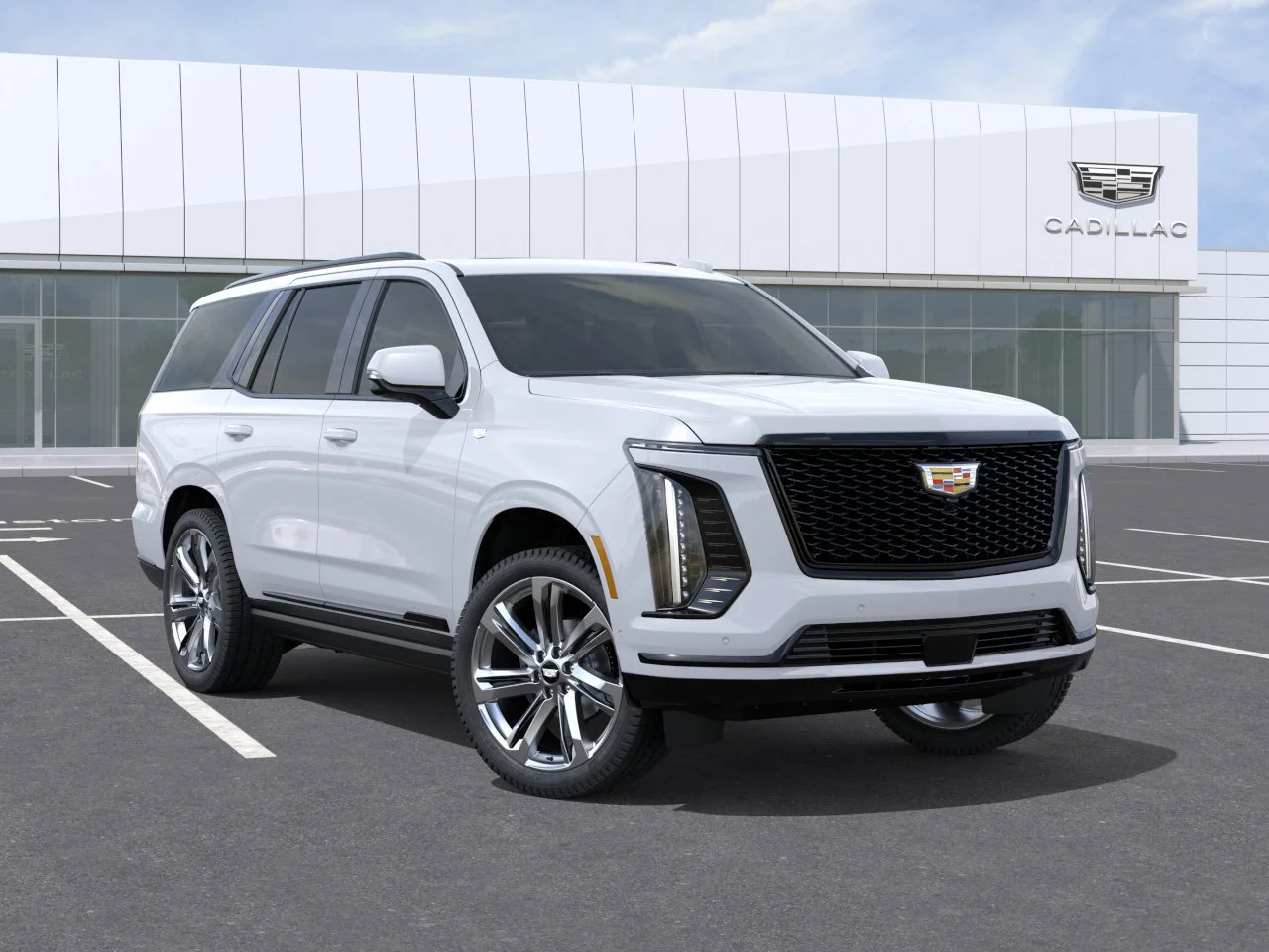 New 2026 Vibrant White Tricoat Cadillac 4WD Sport image 7