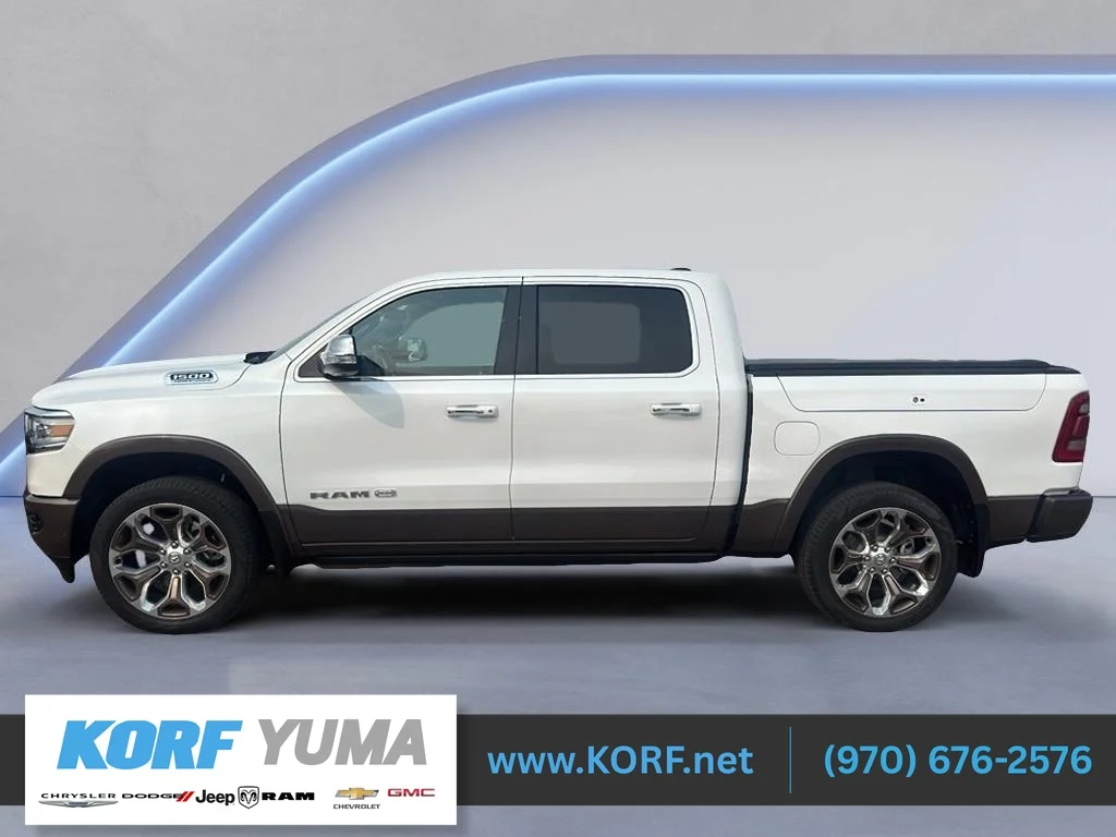 Used 2022 Ivory White Tri-Coat Pearlcoat Ram Longhorn image 1