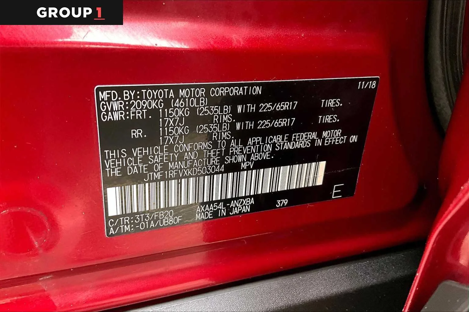 Certified Used 2019 Ruby Flare Pearl Toyota LE image 37