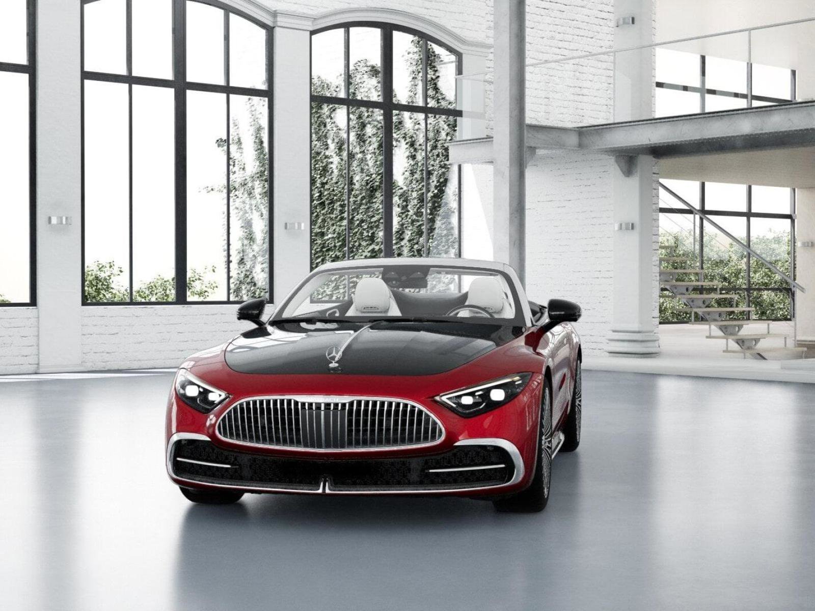 New 2026 MANUFAKTUR garnet red metallic (Red Ambiance) Mercedes-Benz Maybach SL 680 Monogram Series image 84