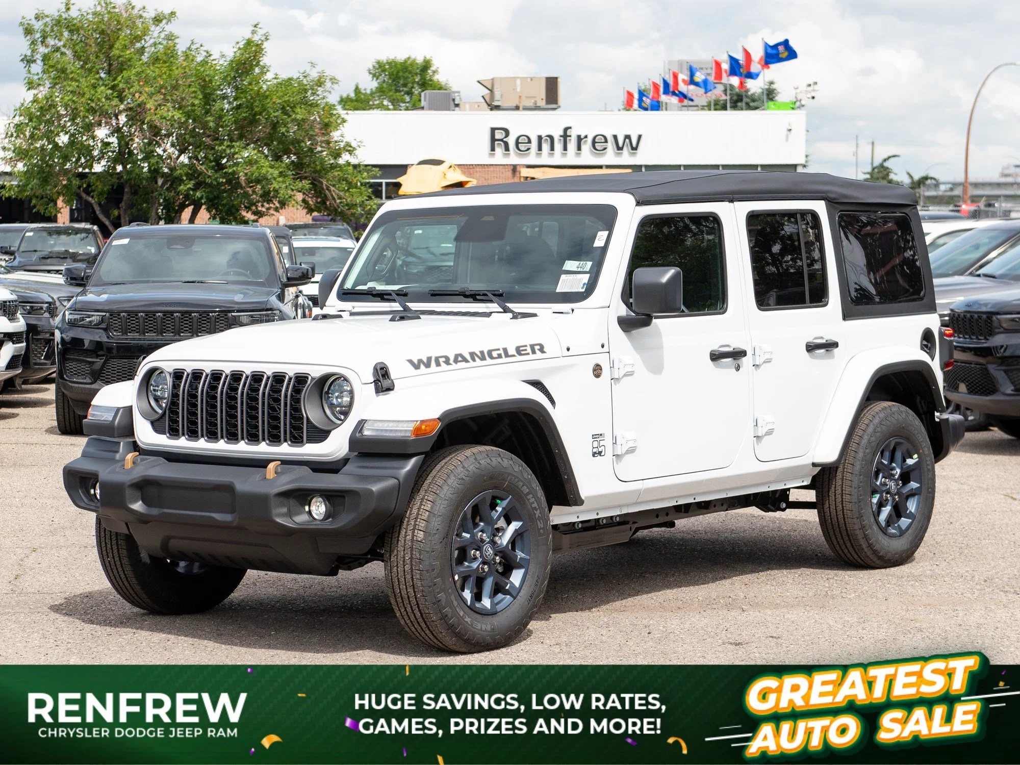 New 2026 White Jeep 85th Anniversary*, Safety Group, Alpine Audio, Heated Seats/Wheel image 1