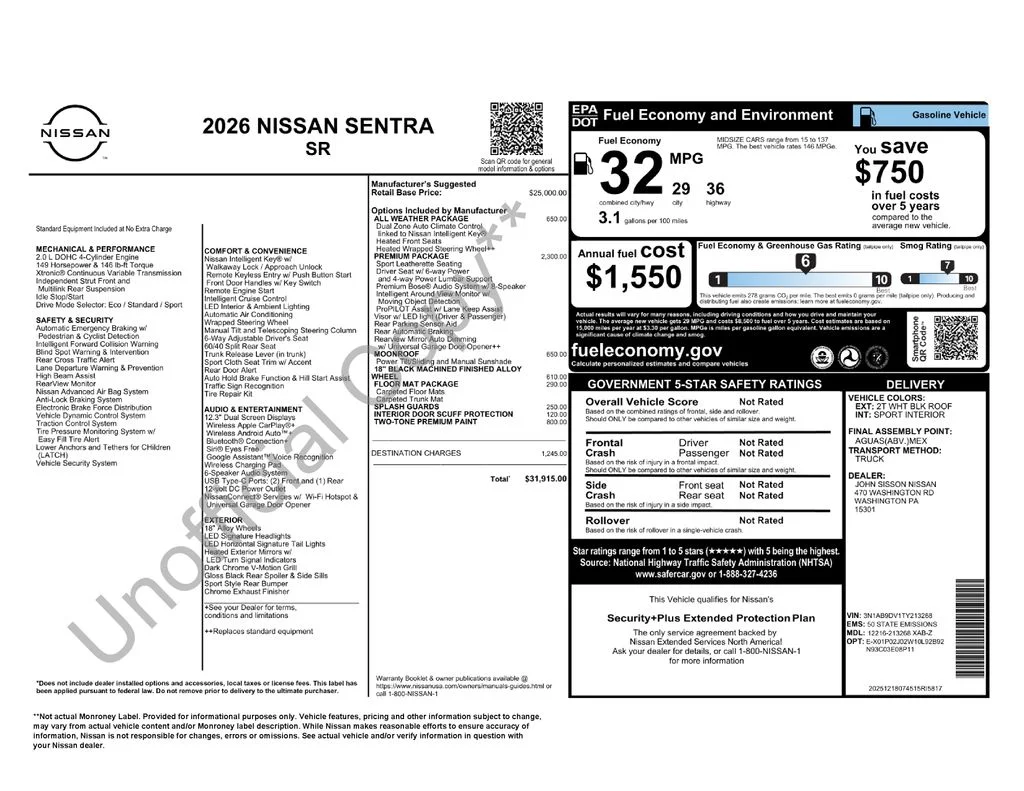 New 2026 White Nissan SR image 6
