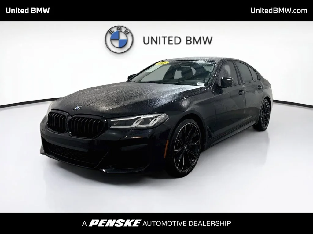 Used 2021 Black Sapphire Metallic BMW 540i image 1