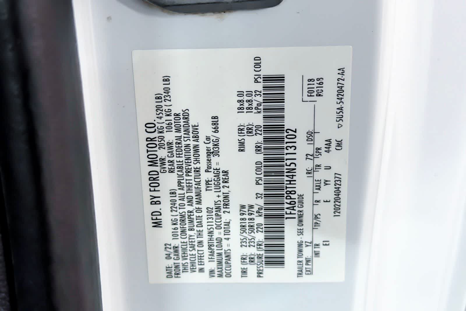 Used 2022 Oxford White Ford EcoBoost Premium image 28