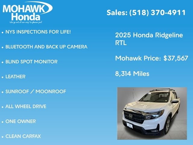Certified Used 2025 Platinum White Pearl Honda RTL image 8