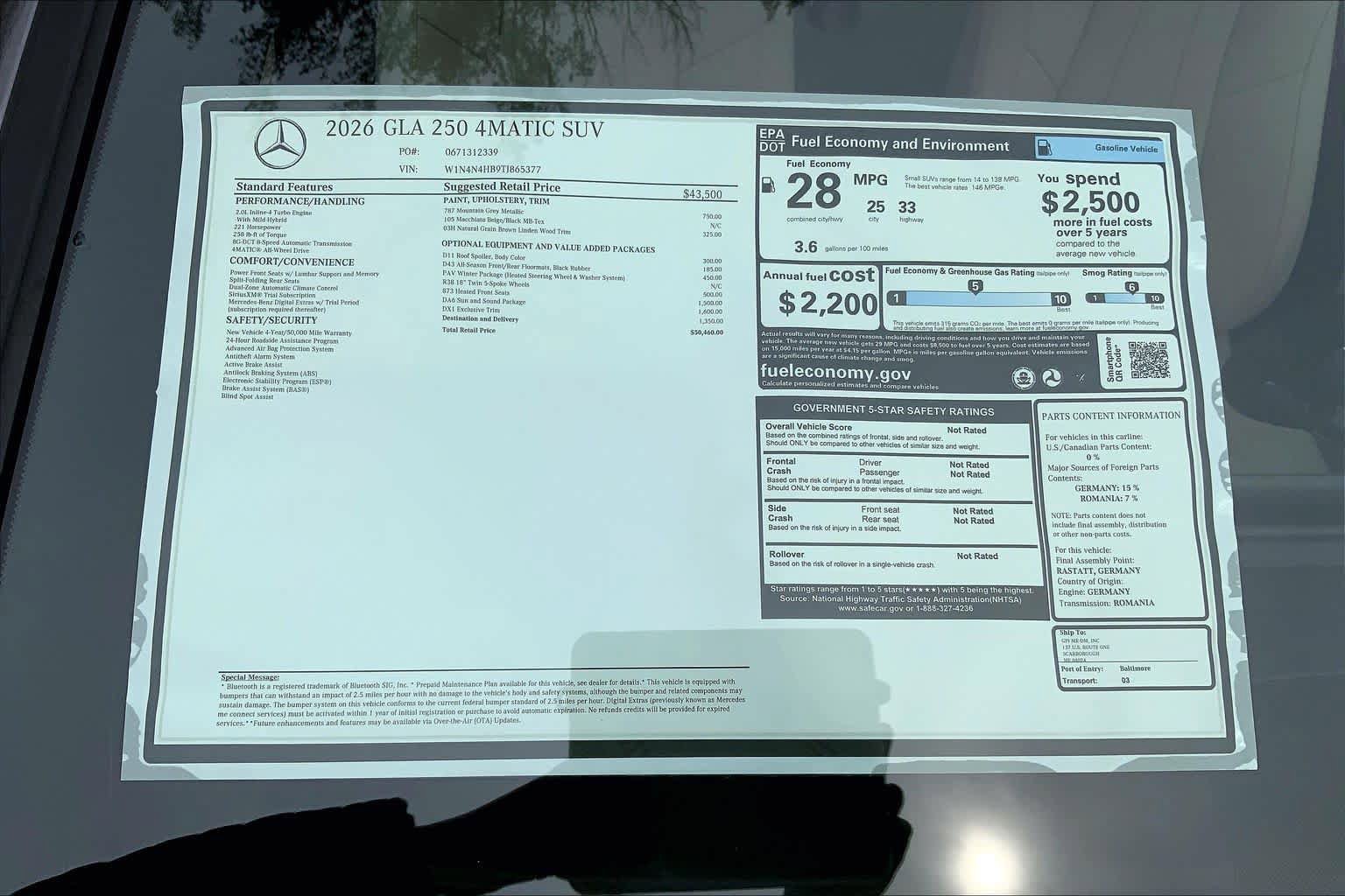 New 2026 Mountain Grey Metallic Mercedes-Benz GLA 250 image 26
