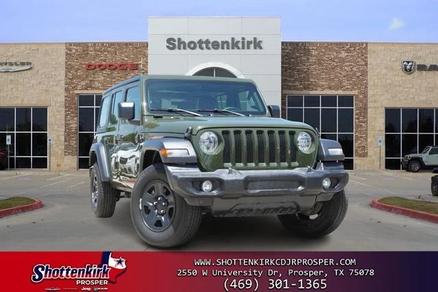 Used 2022 Green Jeep Unlimited Sport image 1