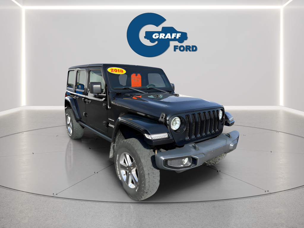 Used 2018 Black Jeep Unlimited Sahara image 3