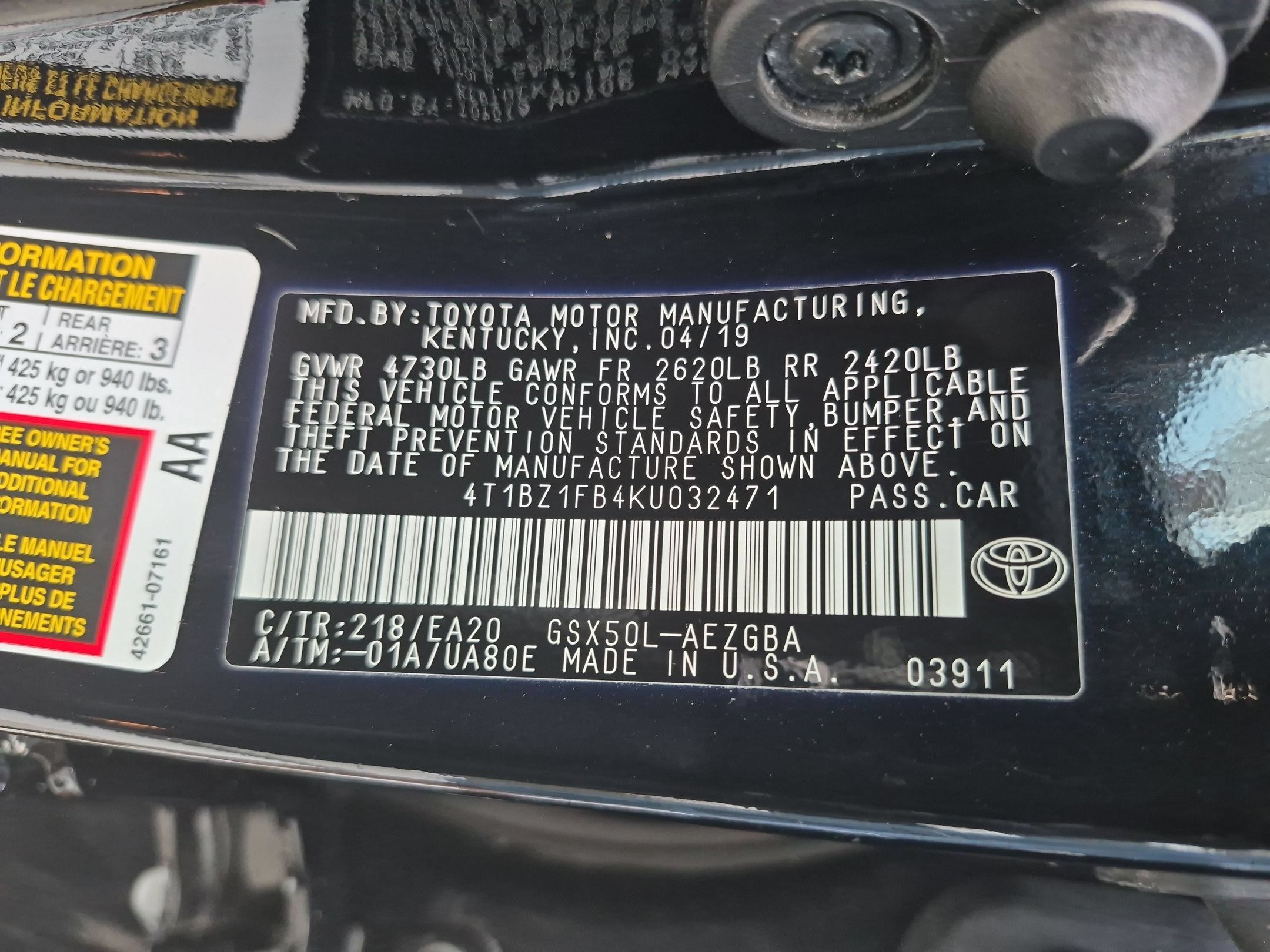 Used 2019 Midnight Black Metallic Toyota XLE image 33