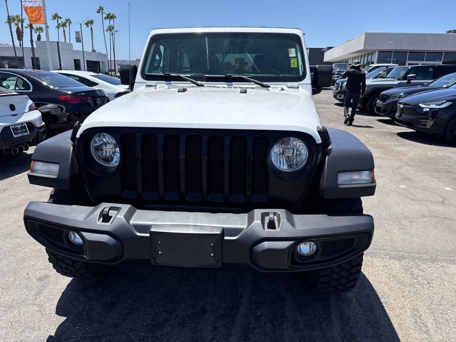 Used 2021 Bright White Clearcoat Jeep Unlimited Willys Sport image 3