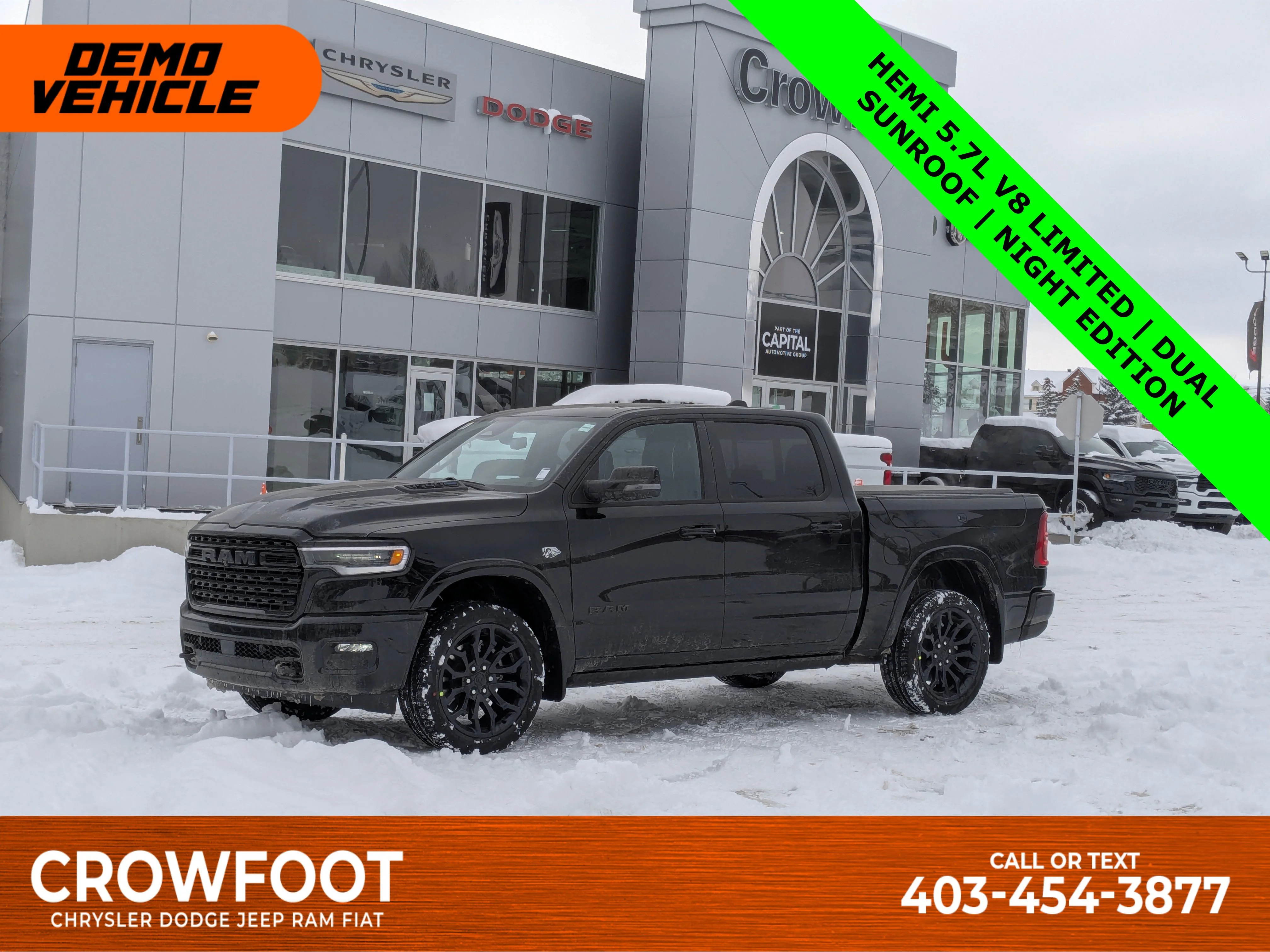 New 2026 Black RAM Limited - 5.7L HEMI V8 LEVEL 1 PKG PANO SUNROOF image 1