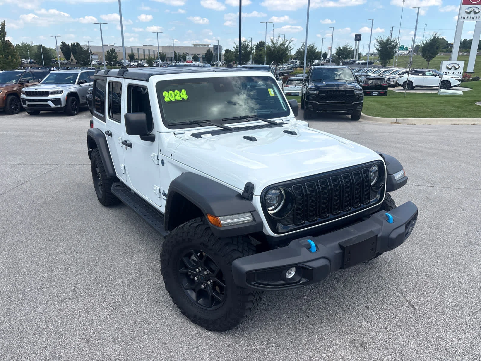Used 2024 Bright White Clearcoat Jeep Willys image 3