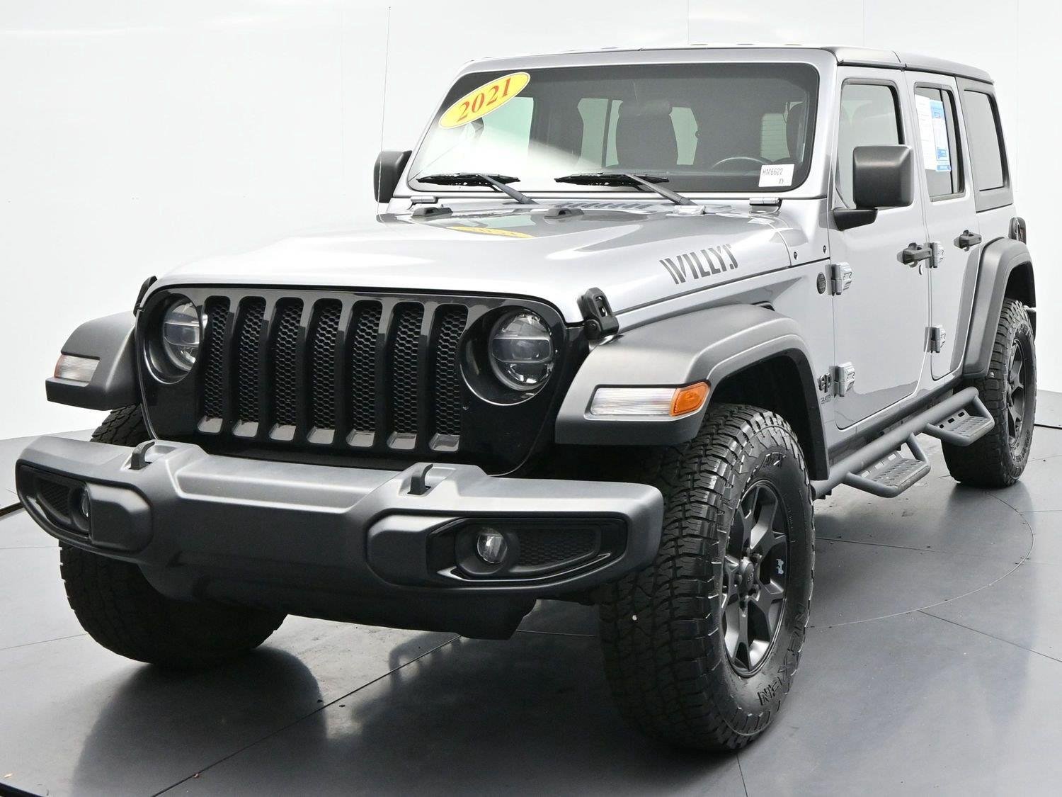 Used 2021 Billet Silver Metallic Clearcoat Jeep Unlimited Willys image 2