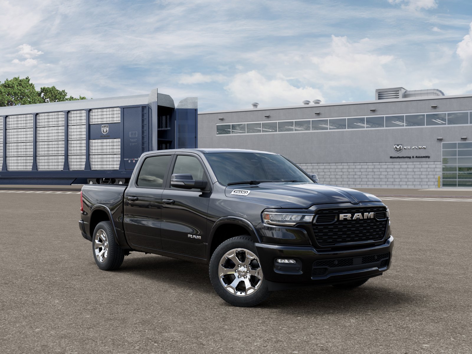New 2027 Diamond Black Crystal Pearl-Coat Exterior Paint RAM Big Horn/Lone Star image 3
