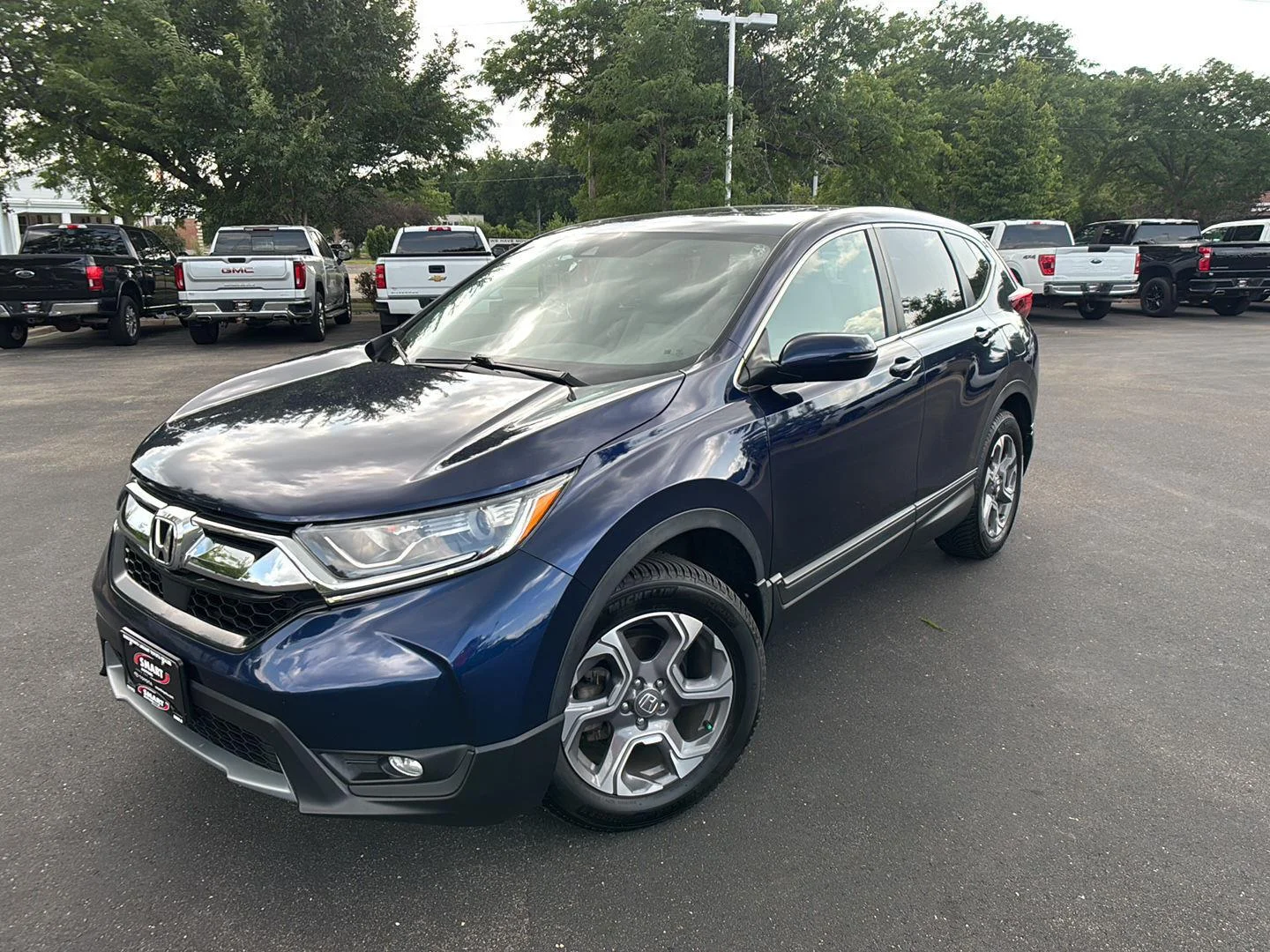 Used 2018 Obsidian Blue Pearl Honda EX image 1