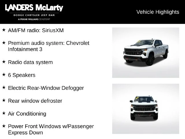 Used 2024 White Chevrolet Custom Trail Boss image 6