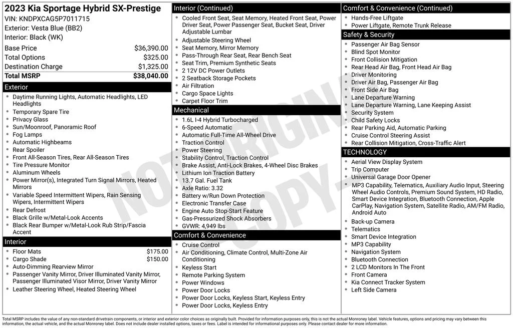 Used 2023 Blue Kia SX-Prestige image 35