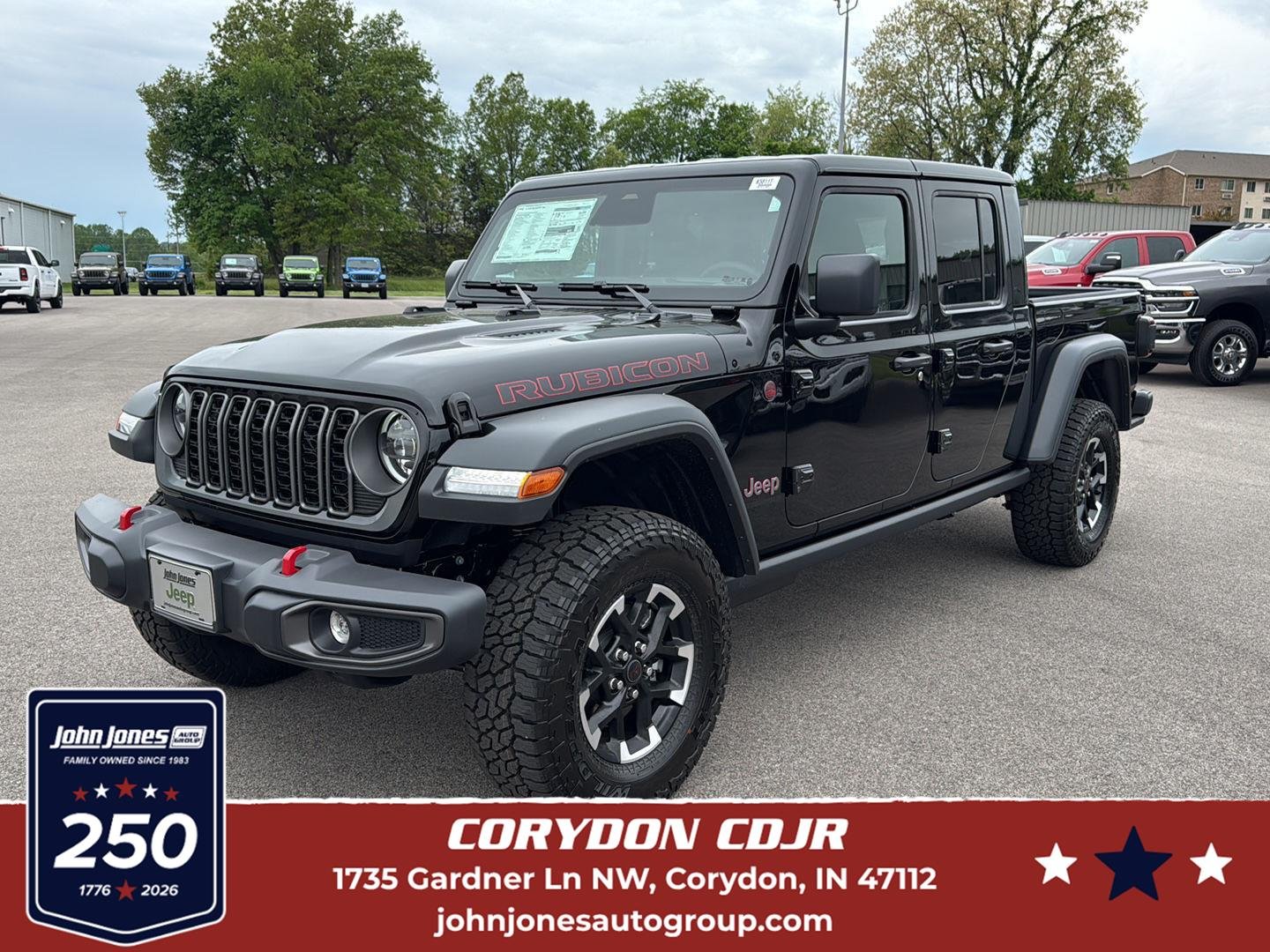New 2026 Black Clear-Coat Exterior Paint Jeep Rubicon image 1