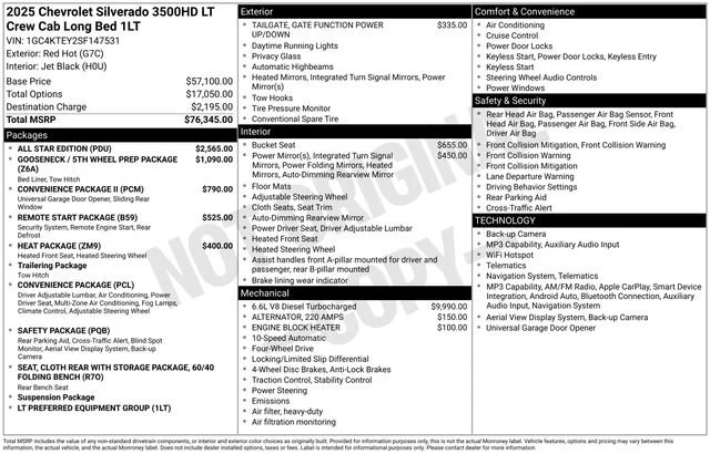 Used 2025 Red Hot Chevrolet LT DRW image 7