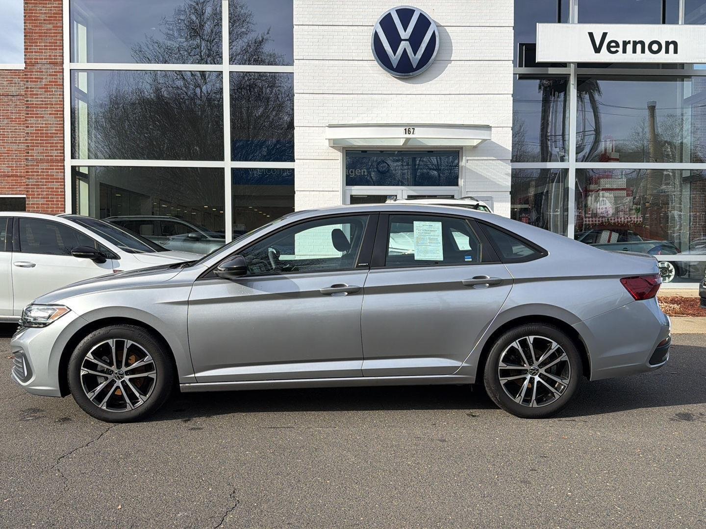Certified 2023 Volkswagen Jetta Sport with VIN 3VWBM7BU5PM027608 for sale in Vernon, CT