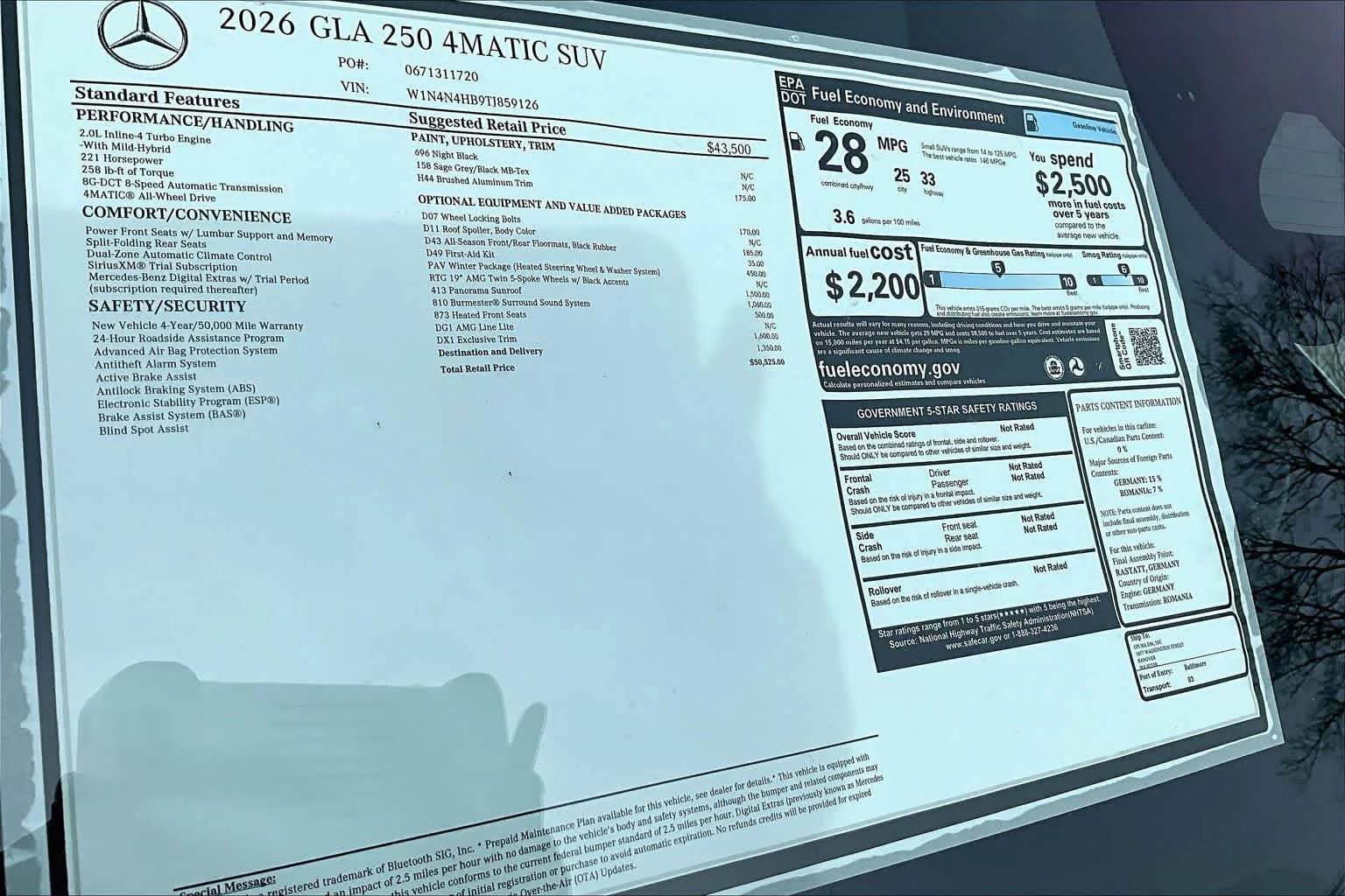 New 2026 Night Black Mercedes-Benz GLA 250 image 17