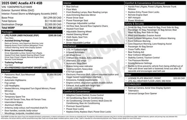 Certified Used 2025 Summit White GMC AT4 image 37