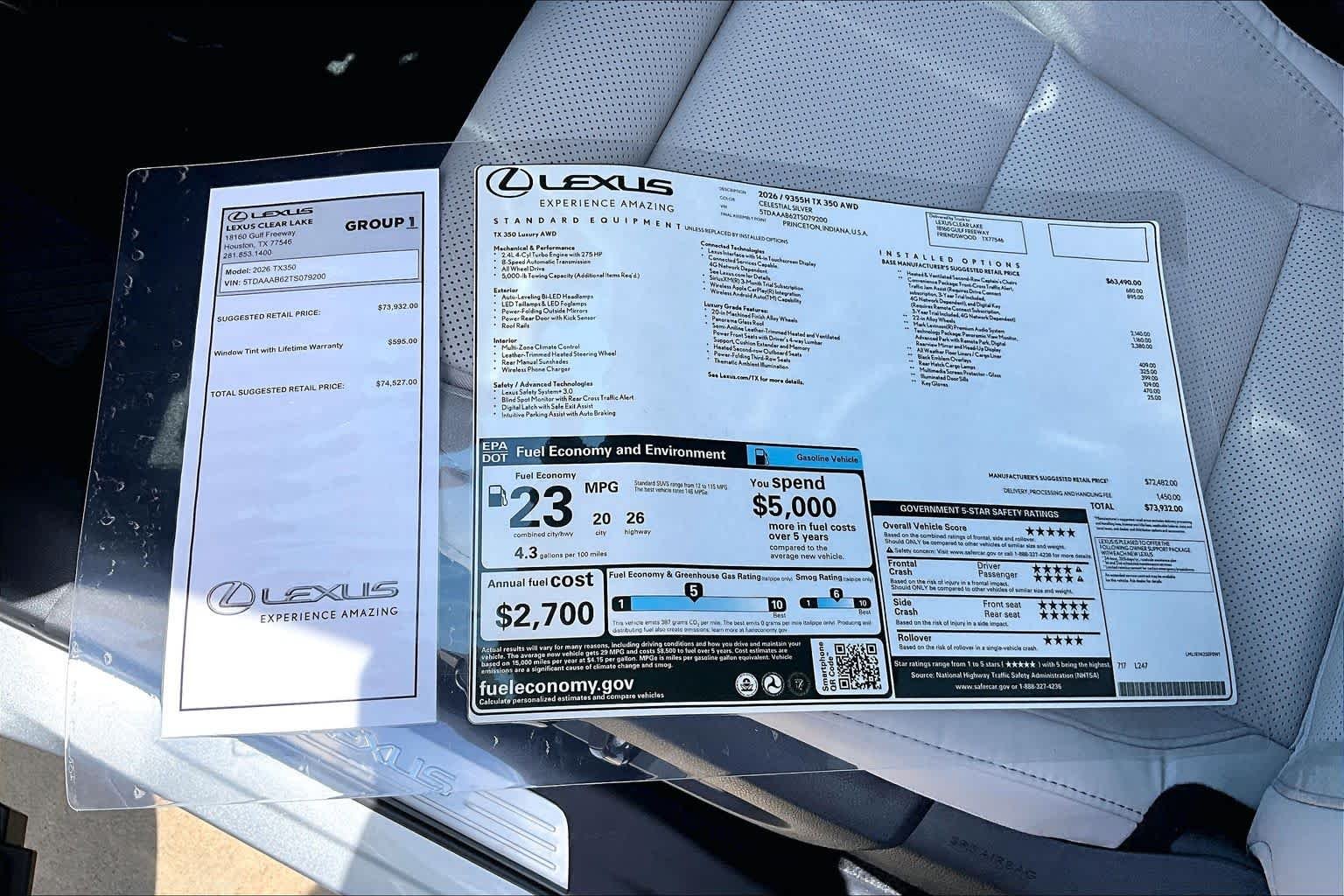 New 2026 Celestial Silver Metallic Lexus LUXURY AWD image 21
