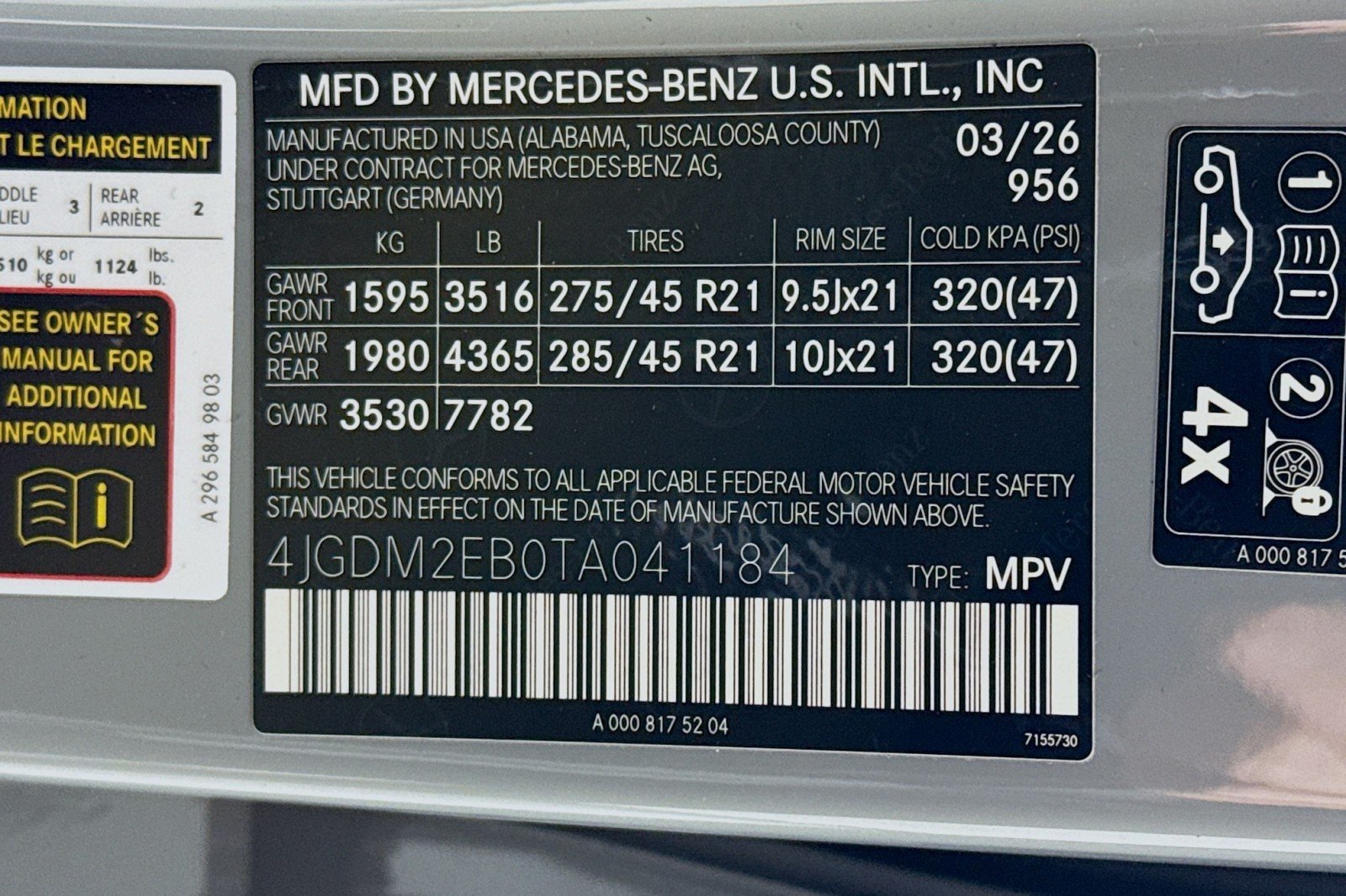 New 2026 MANUFAKTUR Alpine Grey Mercedes-Benz EQS 400 4MATIC® SUV image 24